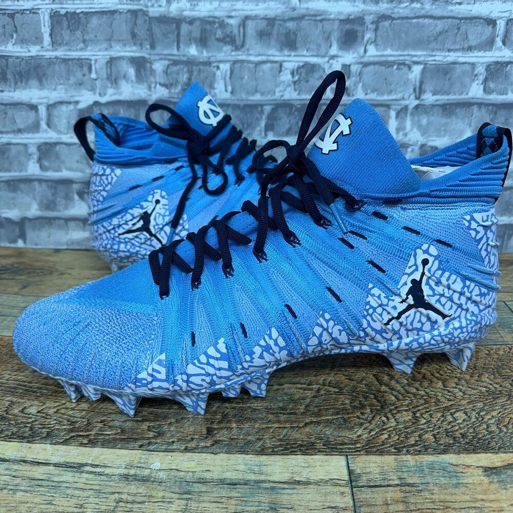 Nike Air Jordan Alpha Menace Elite UNC North Carolina Football Cleats Mens 15